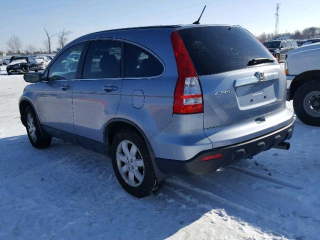 5J6RE48758L819737 - 2008 HONDA CR-V EXL BLUE photo 3