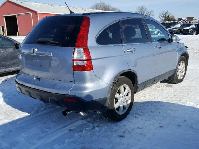 5J6RE48758L819737 - 2008 HONDA CR-V EXL BLUE photo 4