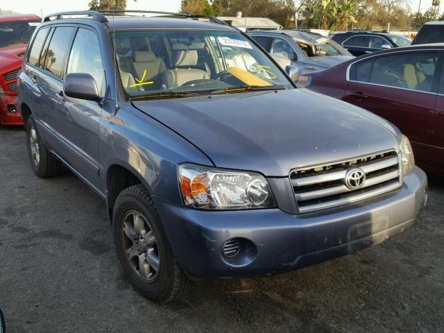 JTEEP21A140059855 - 2004 TOYOTA HIGHLANDER BLUE photo 1