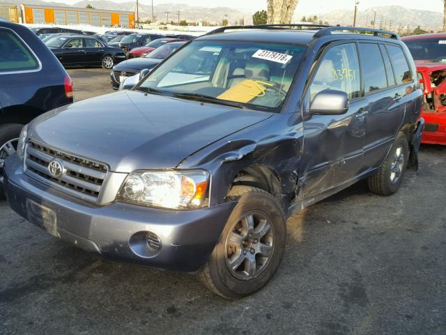 JTEEP21A140059855 - 2004 TOYOTA HIGHLANDER BLUE photo 2