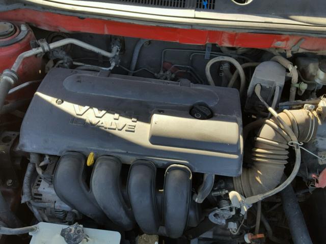 5Y2SL62854Z429528 - 2004 PONTIAC VIBE RED photo 7