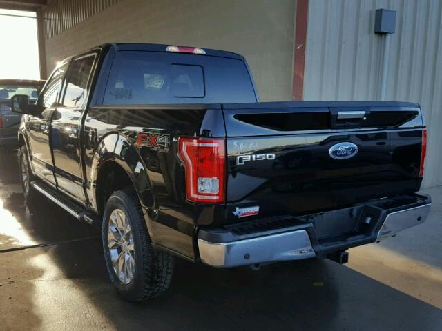 1FTEW1EG4HKC70493 - 2017 FORD F150 SUPER BLACK photo 3