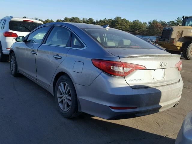 5NPE24AF5FH203083 - 2015 HYUNDAI SONATA SE GRAY photo 3