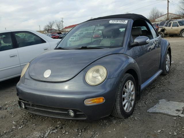 3VWCM31Y24M312747 - 2004 VOLKSWAGEN NEW BEETLE GRAY photo 2