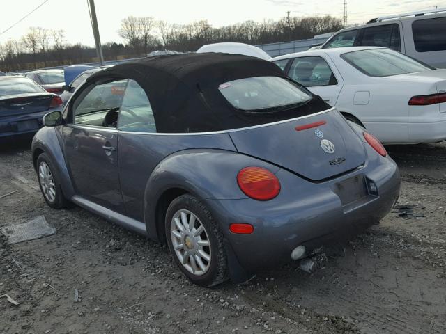 3VWCM31Y24M312747 - 2004 VOLKSWAGEN NEW BEETLE GRAY photo 3