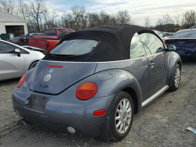 3VWCM31Y24M312747 - 2004 VOLKSWAGEN NEW BEETLE GRAY photo 4