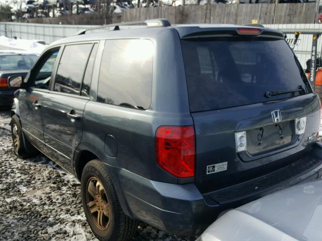 2HKYF18655H563118 - 2005 HONDA PILOT EXL GRAY photo 3