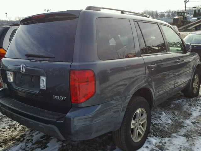 2HKYF18655H563118 - 2005 HONDA PILOT EXL GRAY photo 4