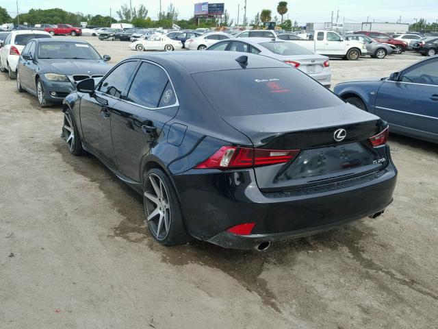 JTHBF1D24F5080891 - 2015 LEXUS IS 250 BLACK photo 3