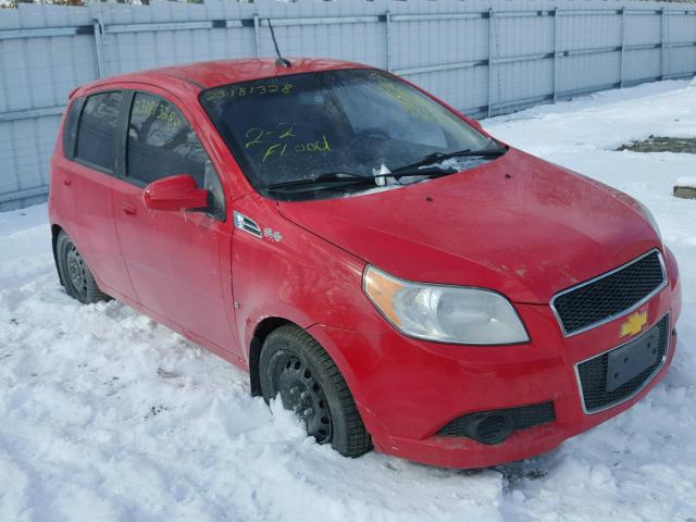 KL1TD66EX9B620824 - 2009 CHEVROLET AVEO LS RED photo 1