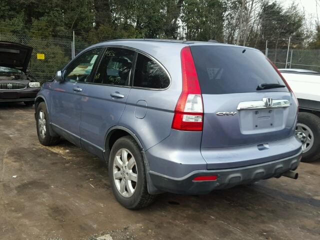 JHLRE38717C037520 - 2007 HONDA CR-V EXL BLUE photo 3