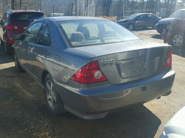 1HGEM22005L014104 - 2005 HONDA CIVIC EX GRAY photo 3