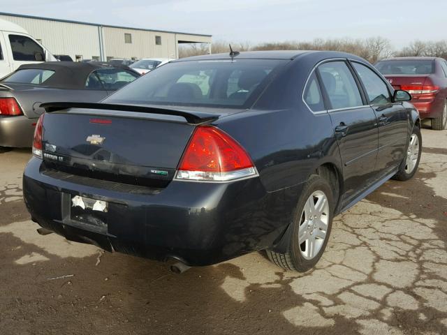 2G1WB5E34C1266286 - 2012 CHEVROLET IMPALA LT BLACK photo 4