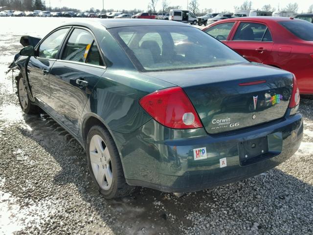 1G2ZG58B674160915 - 2007 PONTIAC G6 BASE GREEN photo 3