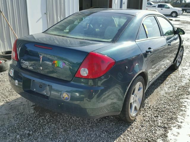 1G2ZG58B674160915 - 2007 PONTIAC G6 BASE GREEN photo 4