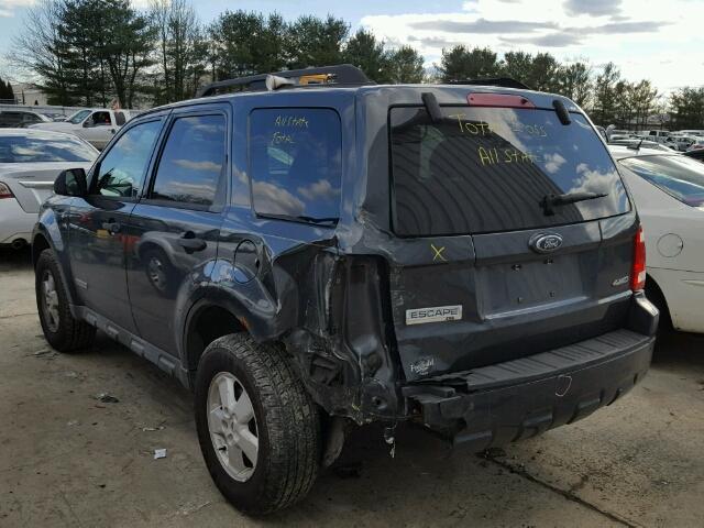 1FMCU93108KD39671 - 2008 FORD ESCAPE XLT GRAY photo 3