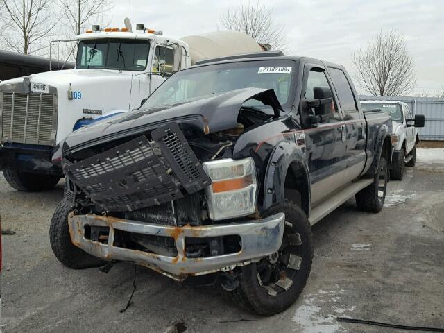 1FTWW31R78EA47693 - 2008 FORD F350 SRW S BLACK photo 2