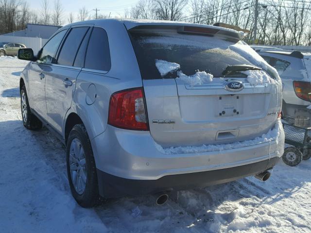 2FMDK3KC3BBA38548 - 2011 FORD EDGE LIMIT SILVER photo 3