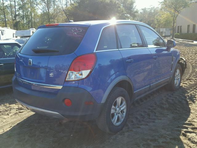 3GSCL33P68S569524 - 2008 SATURN VUE XE BLUE photo 4