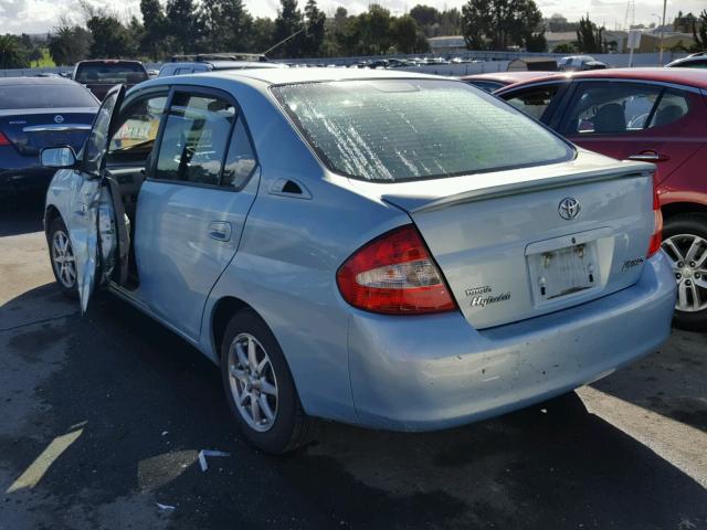 JT2BK12U220049253 - 2002 TOYOTA PRIUS BLUE photo 3