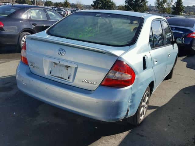 JT2BK12U220049253 - 2002 TOYOTA PRIUS BLUE photo 4