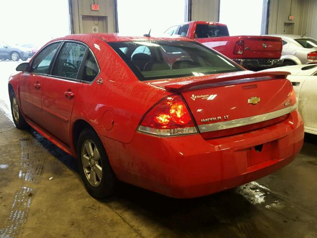 2G1WT57K291159098 - 2009 CHEVROLET IMPALA 1LT RED photo 3