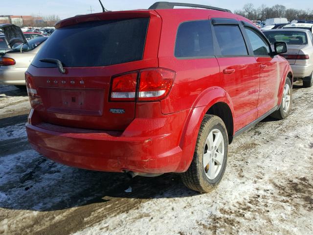 3C4PDCAB0DT707340 - 2013 DODGE JOURNEY SE RED photo 4