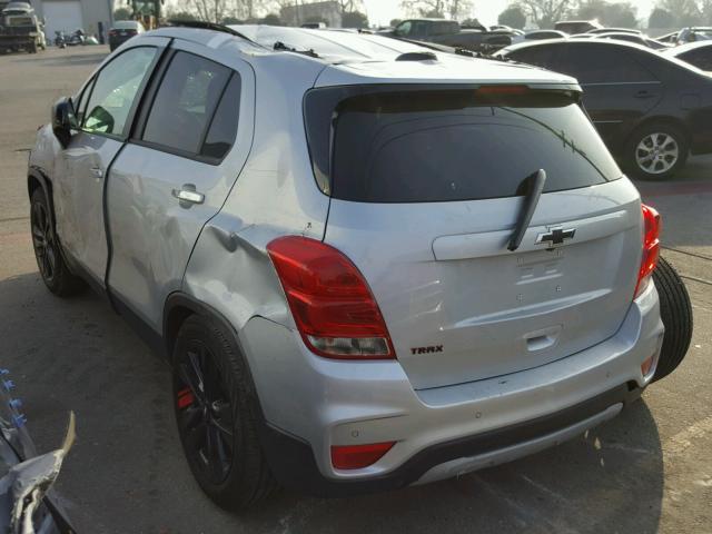 3GNCJLSB8JL162545 - 2018 CHEVROLET TRAX 1LT SILVER photo 3