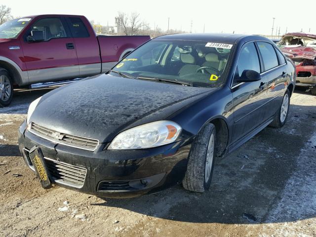 2G1WB5EK5A1189920 - 2010 CHEVROLET IMPALA LT BLACK photo 2