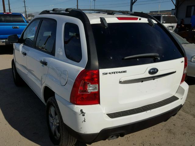 KNDJF724597562010 - 2009 KIA SPORTAGE L WHITE photo 3