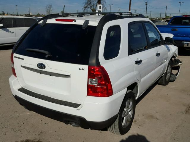 KNDJF724597562010 - 2009 KIA SPORTAGE L WHITE photo 4