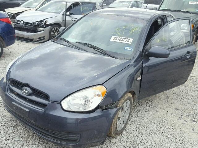 KMHCM3AC4AU150632 - 2010 HYUNDAI ACCENT BLU BLUE photo 2