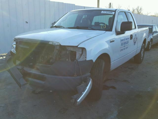 1FTRX12W36NA23763 - 2006 FORD F150 WHITE photo 9