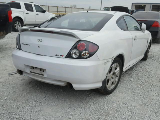 KMHHN65F53U030303 - 2003 HYUNDAI TIBURON GT WHITE photo 4