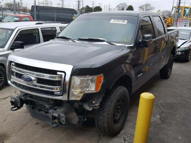 1FTFW1ET8DKD04320 - 2013 FORD F150 SUPER BLACK photo 2