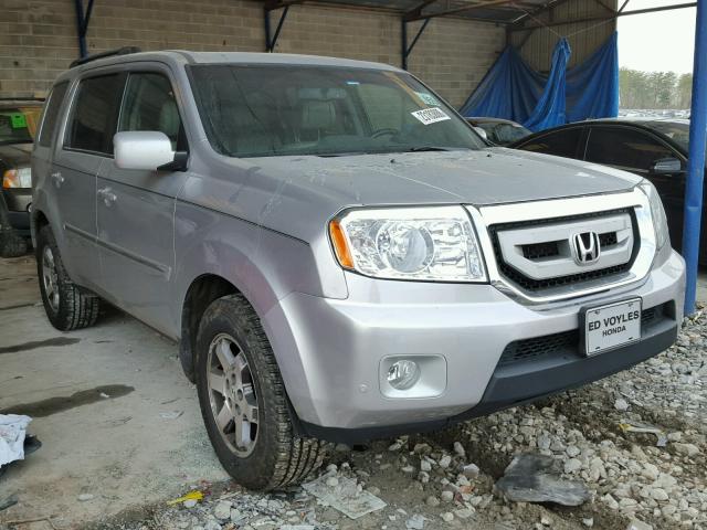 5FNYF3H93AB010370 - 2010 HONDA PILOT TOUR SILVER photo 1