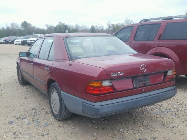 WDBEA30DXKA906563 - 1989 MERCEDES-BENZ 300 E MAROON photo 3