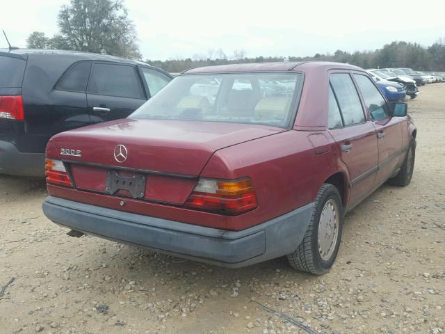 WDBEA30DXKA906563 - 1989 MERCEDES-BENZ 300 E MAROON photo 4