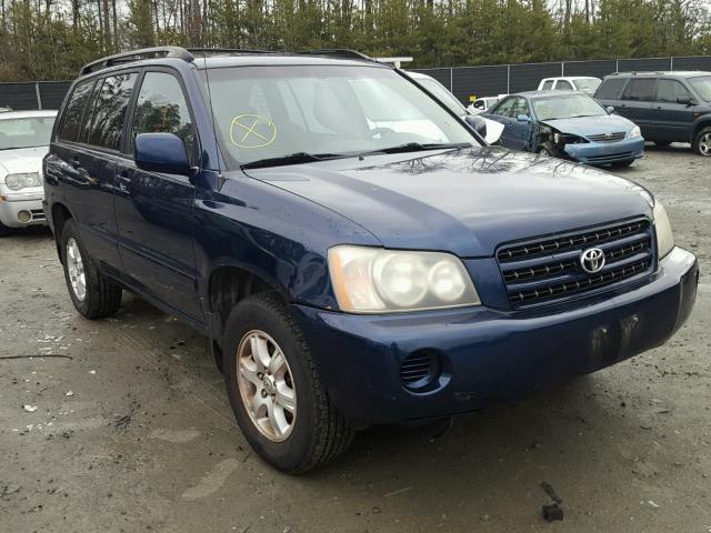 JTEHF21A230098517 - 2003 TOYOTA HIGHLANDER BLUE photo 1