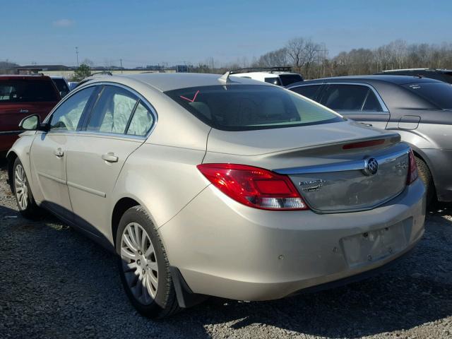 2G4GR5EC1B9176709 - 2011 BUICK REGAL CXL TAN photo 3