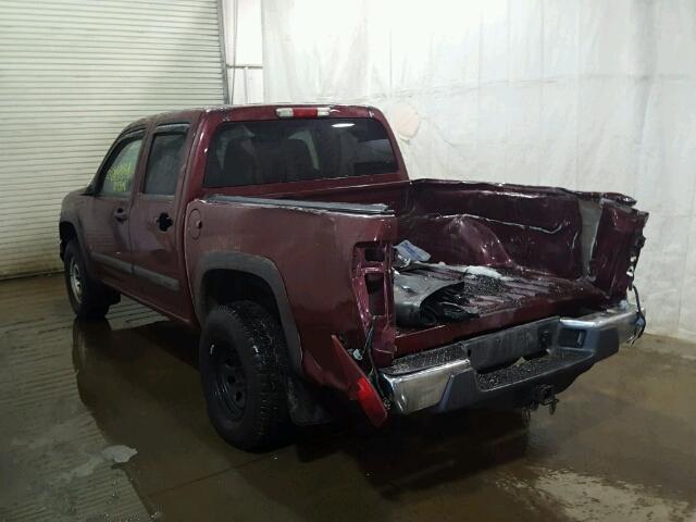 1GCDT13E288102032 - 2008 CHEVROLET COLORADO MAROON photo 3