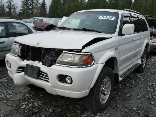 JA4MT41R31P052495 - 2001 MITSUBISHI MONTERO SP WHITE photo 2