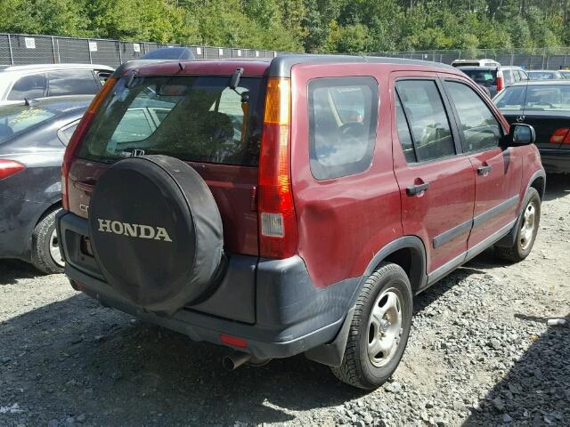 SHSRD68484U202204 - 2004 HONDA CR-V LX RED photo 4