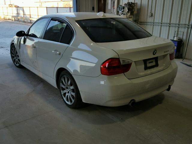 WBAVB73597PA89259 - 2007 BMW 335 I WHITE photo 3