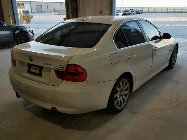 WBAVB73597PA89259 - 2007 BMW 335 I WHITE photo 4