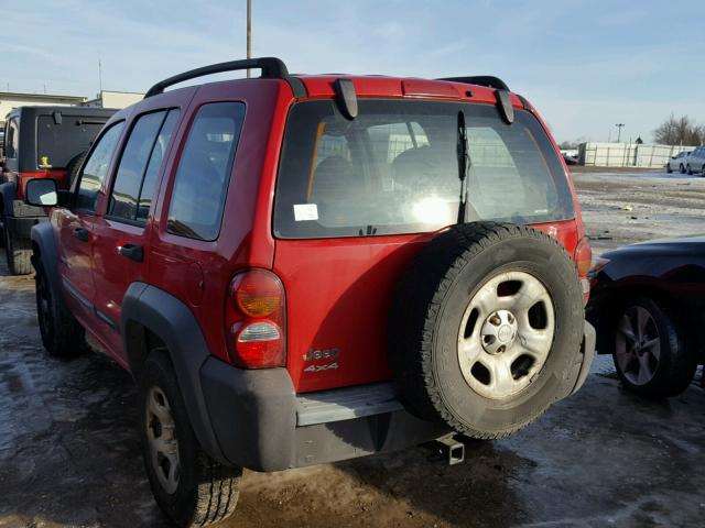 1J4GL48K33W514181 - 2003 JEEP LIBERTY SP RED photo 3