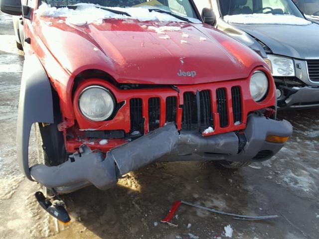 1J4GL48K33W514181 - 2003 JEEP LIBERTY SP RED photo 9