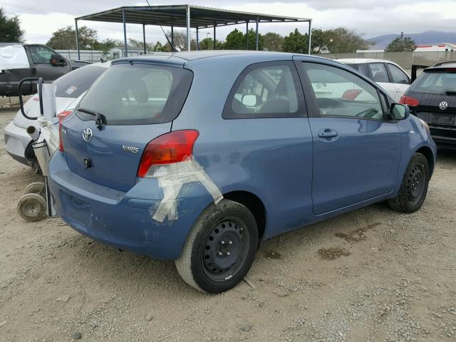 JTDJT4K33A5289633 - 2010 TOYOTA YARIS BLUE photo 4