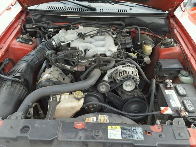 1FAFP40402F215965 - 2002 FORD MUSTANG RED photo 7