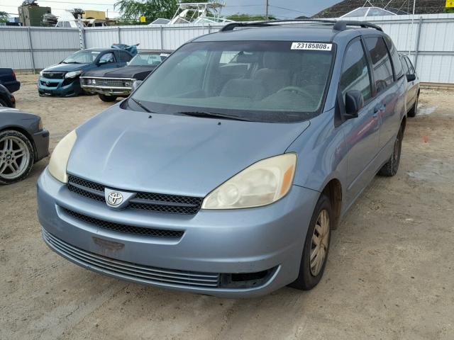 5TDZA23C64S193649 - 2004 TOYOTA SIENNA CE BLUE photo 2